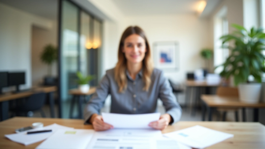 Bureau moderne d'épargne avec documents financiers et matériel de planification